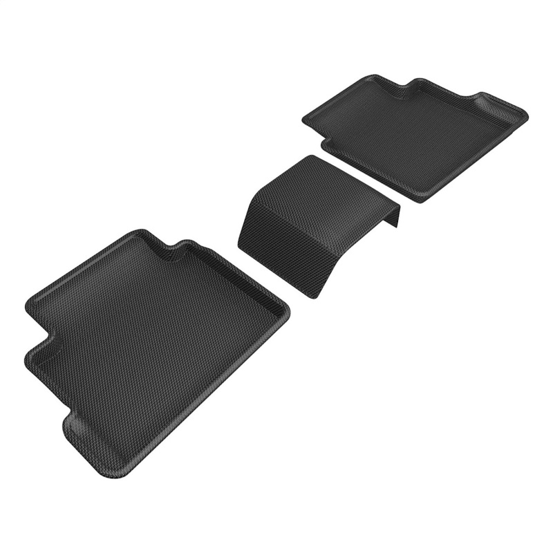 Hyundai Kona Floor Mat - Rear - 3D MAXpider - Kagu Series - Black - `24-`26